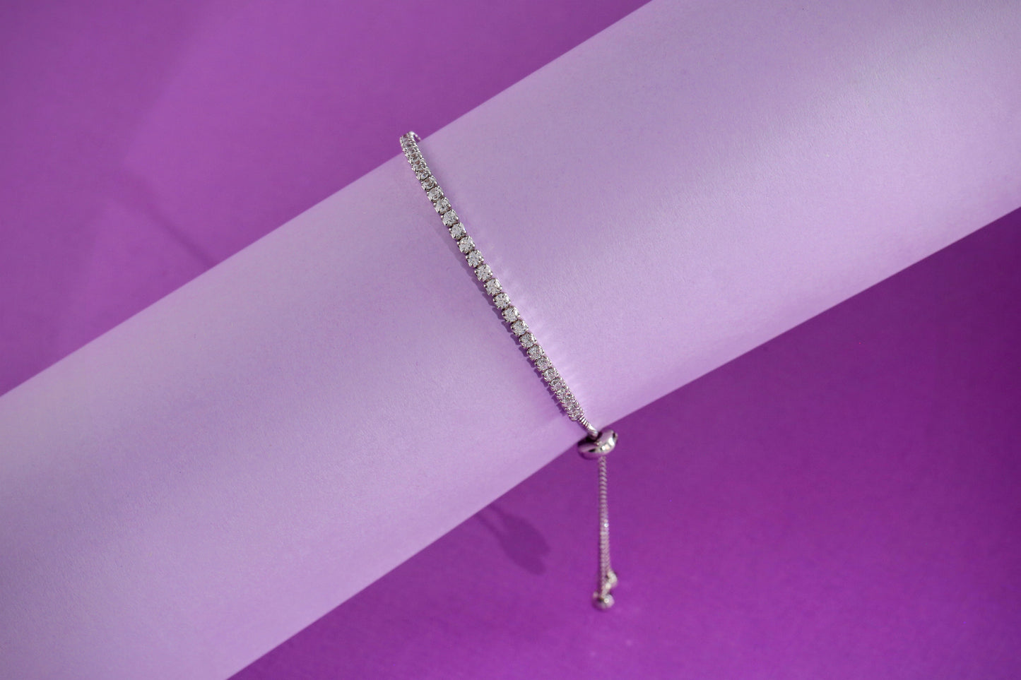 Sterling Silver Adjustable Tennis Bracelet
