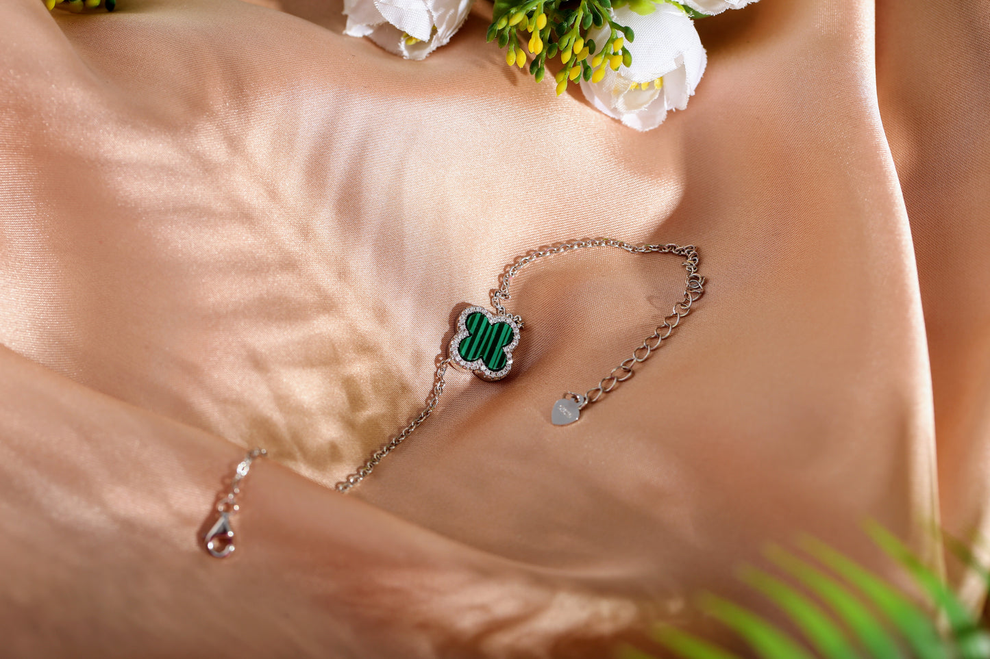 Clover Malachite Bracelet