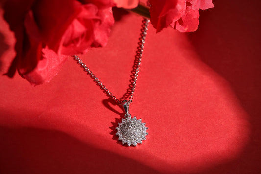 Zirconia Cluster Necklace