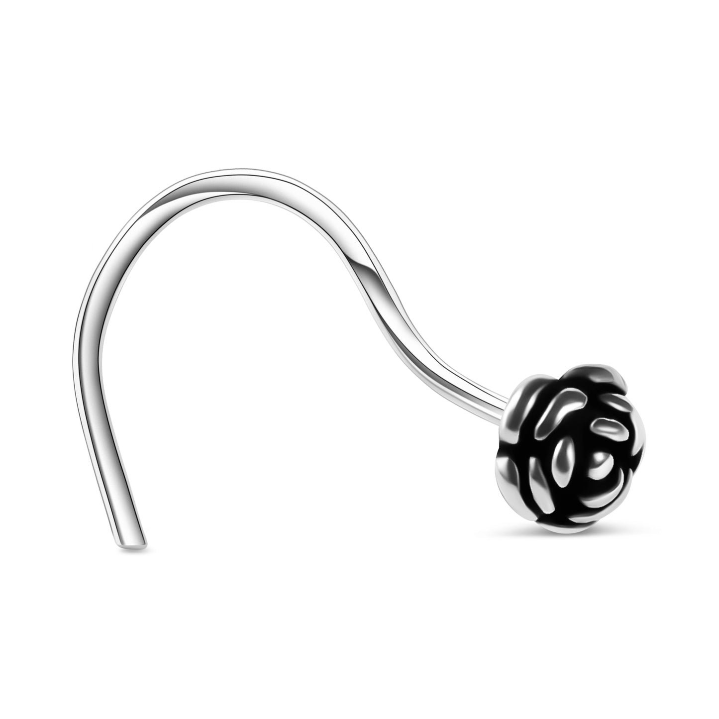 Flower Silver Nosepin