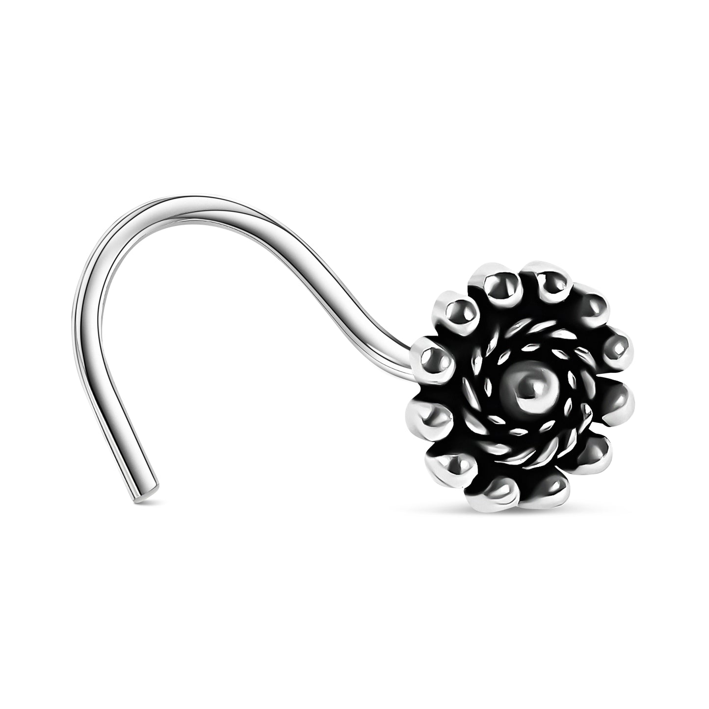 Gul Bahar Silver Nose Pin