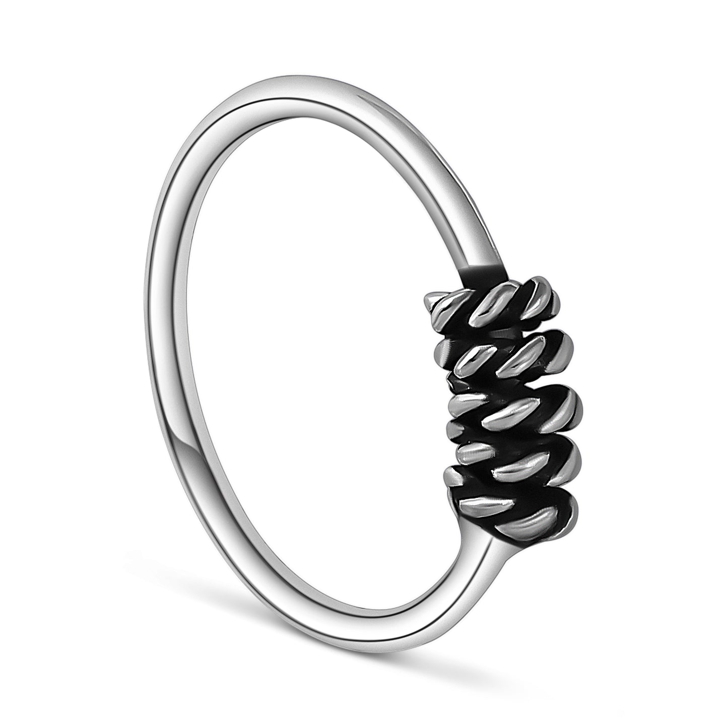 Qala Silver Nose Ring