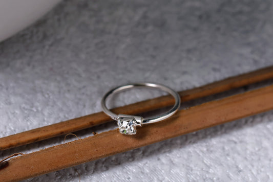 Zircon Classic Silver Nose Ring