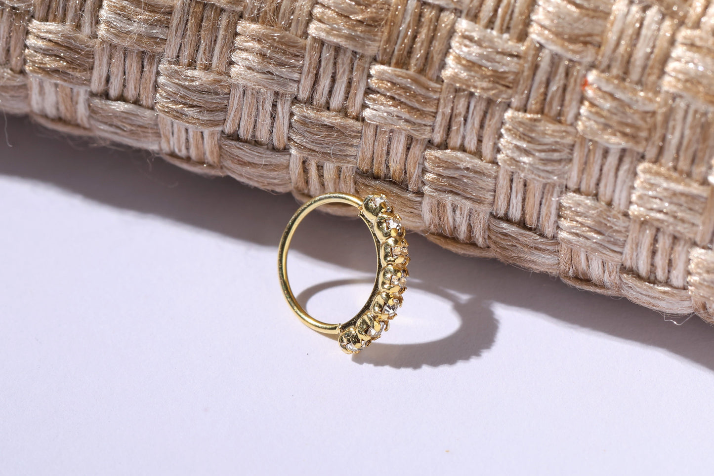 Gold Plated CZ Eternity Nose Ring