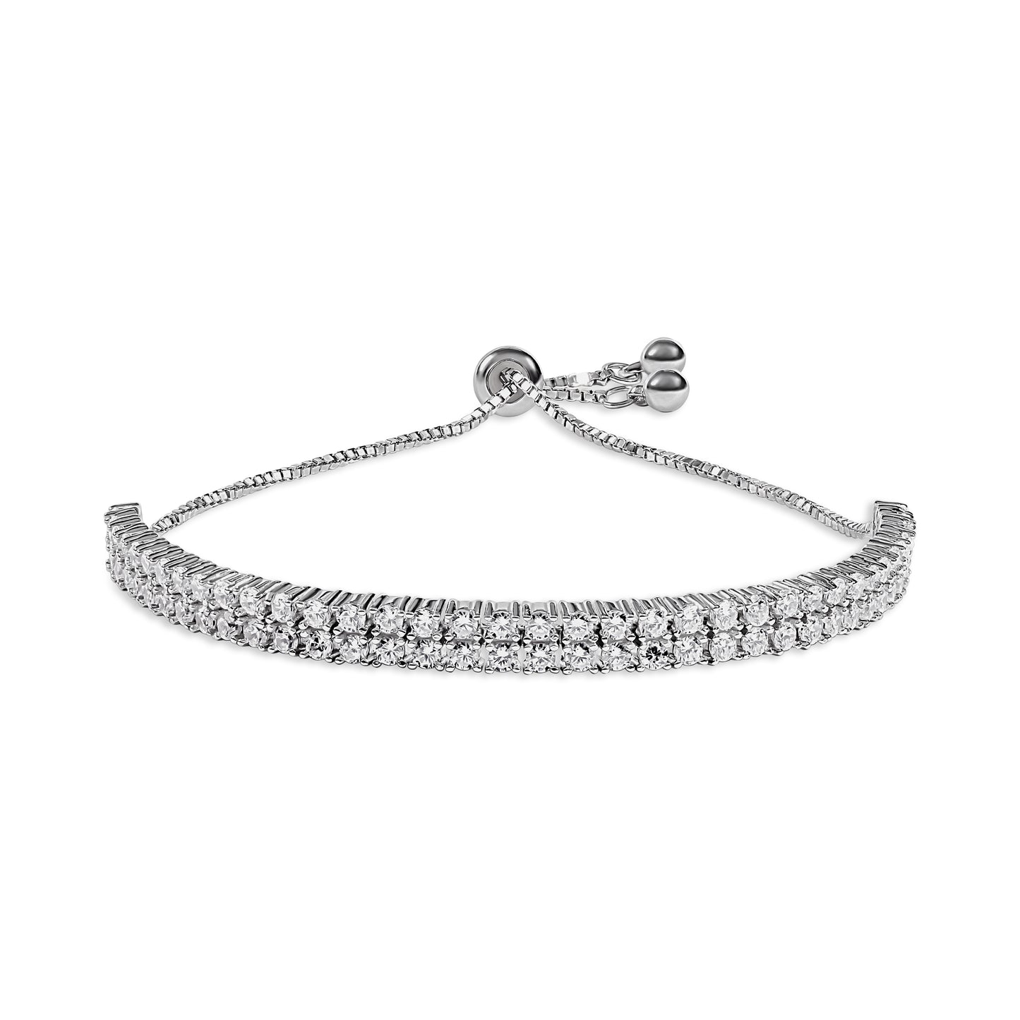 Double Row Silver Bracelet