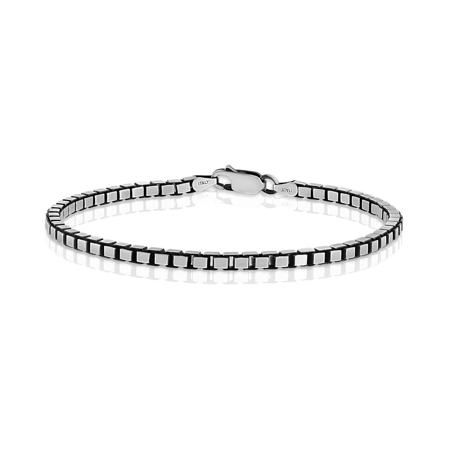 Silver Box Curb Bracelet