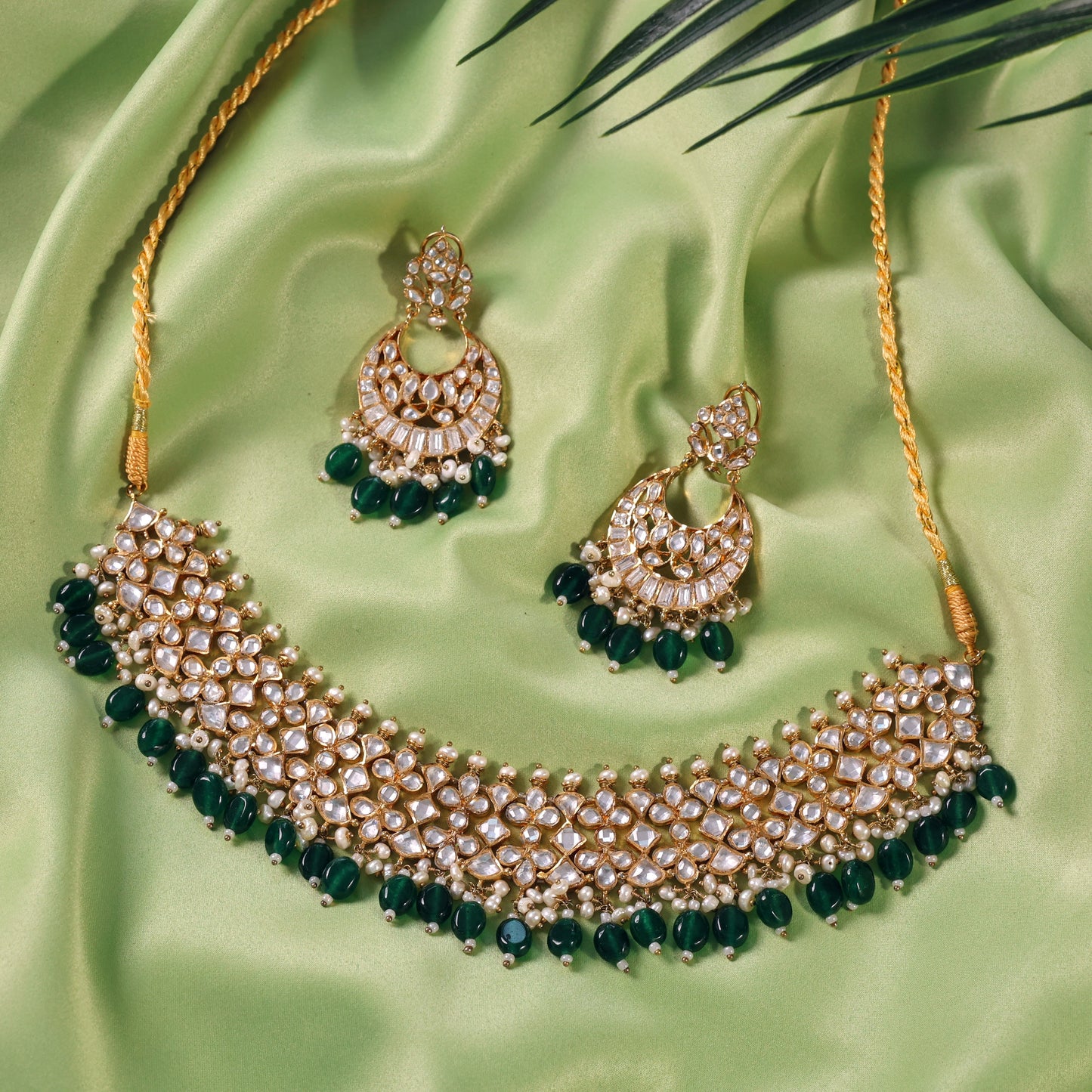 Kundan Polki Necklace Set