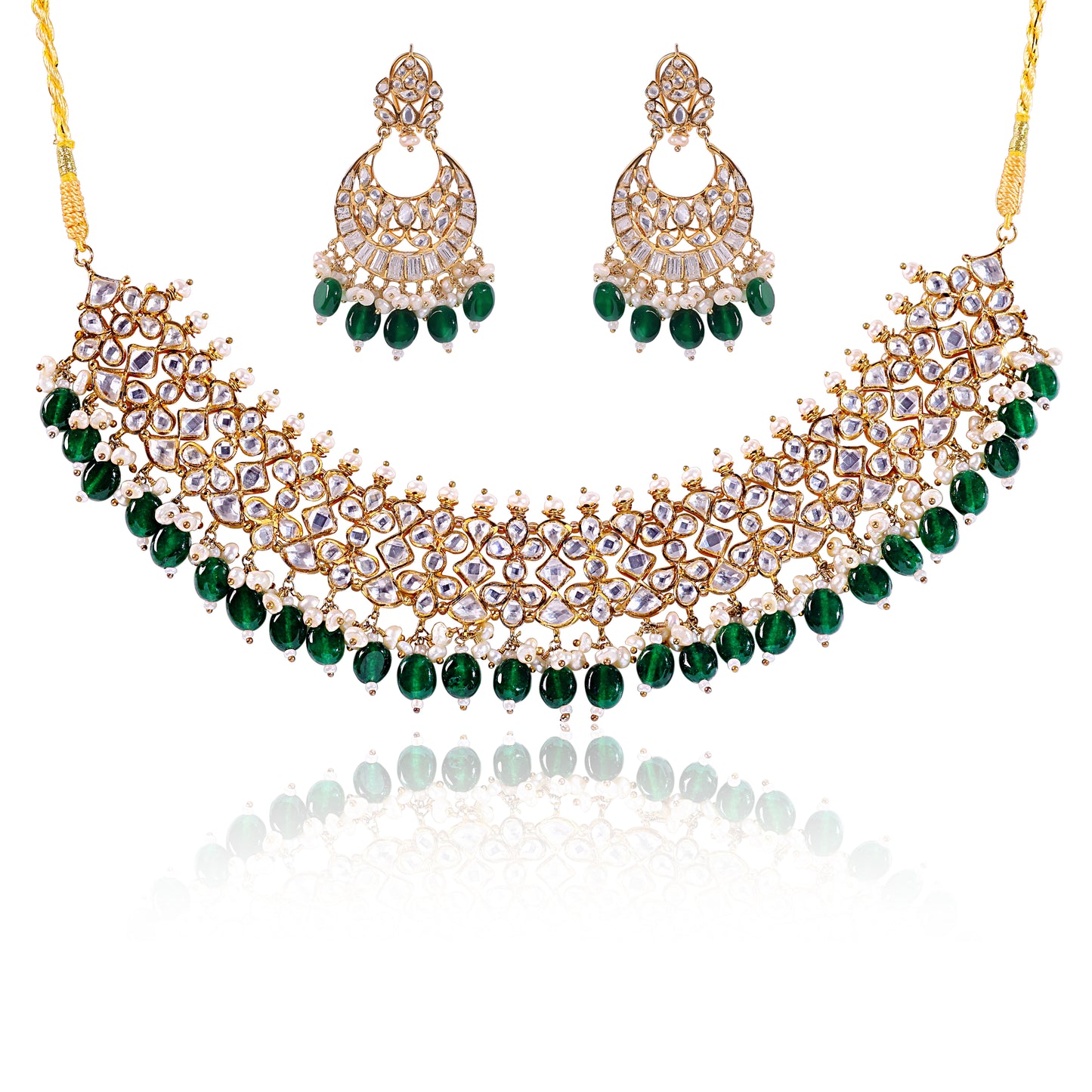 Kundan Polki Necklace Set