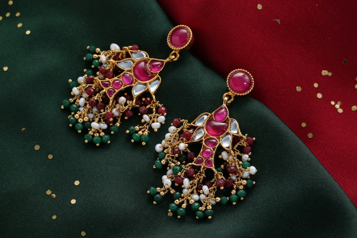 Kundan Fish Earrings