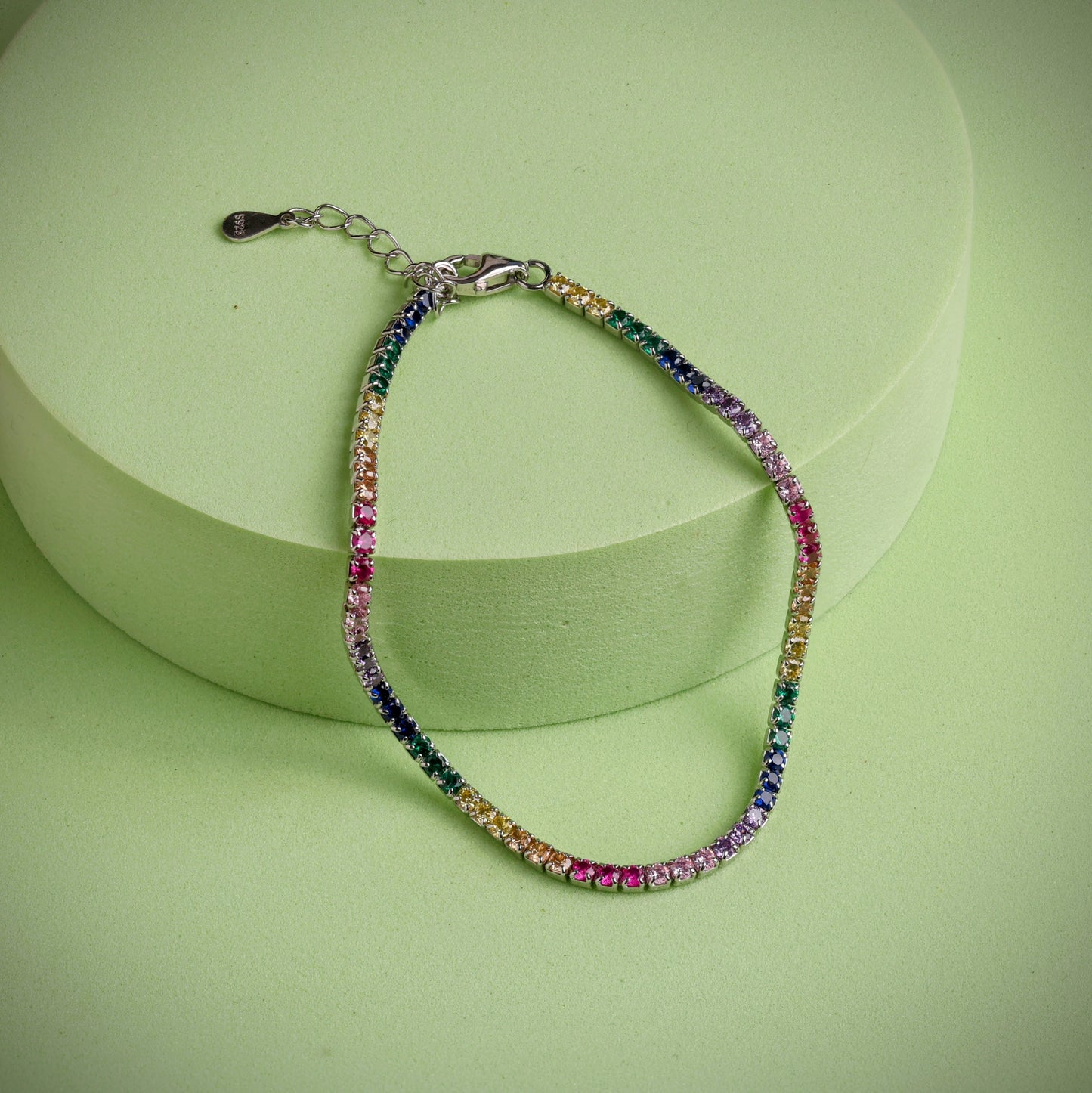 Rainbow Tennis Bracelet