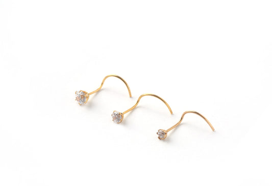 Minimalist 12k Gold Wired  Nose Pin