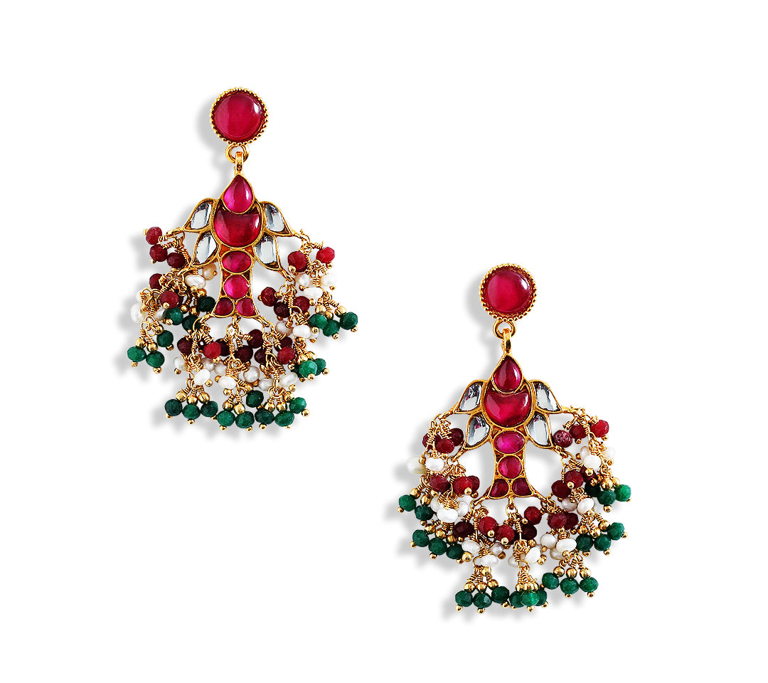 Kundan Fish Earrings