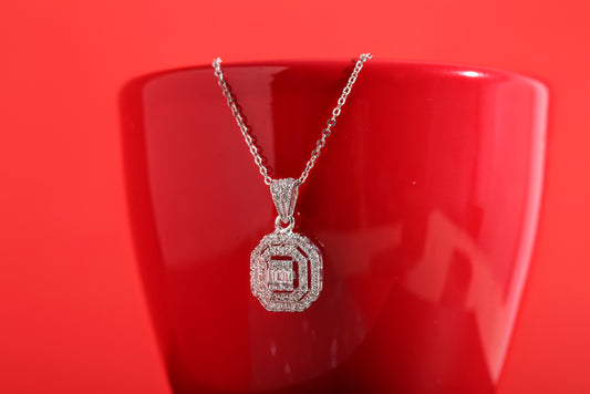 Silver Mystic zirconia Necklace