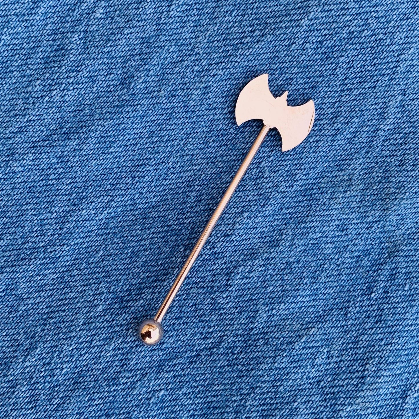 Axe Industrial Piercing ( Rose Gold )
