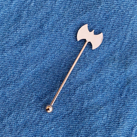 Axe Industrial Piercing ( Rose Gold )