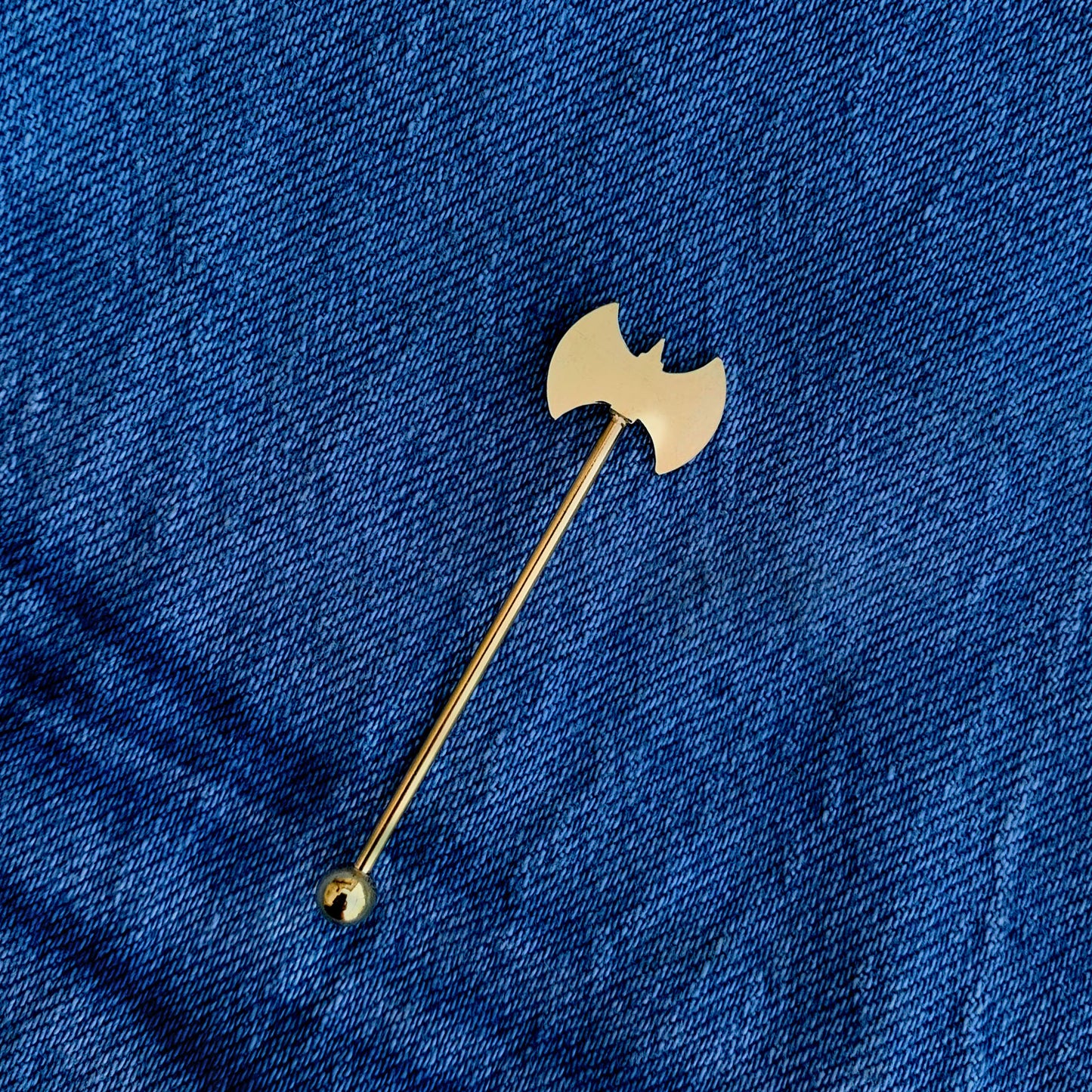 Axe Industrial Piercing (Gold Plated)