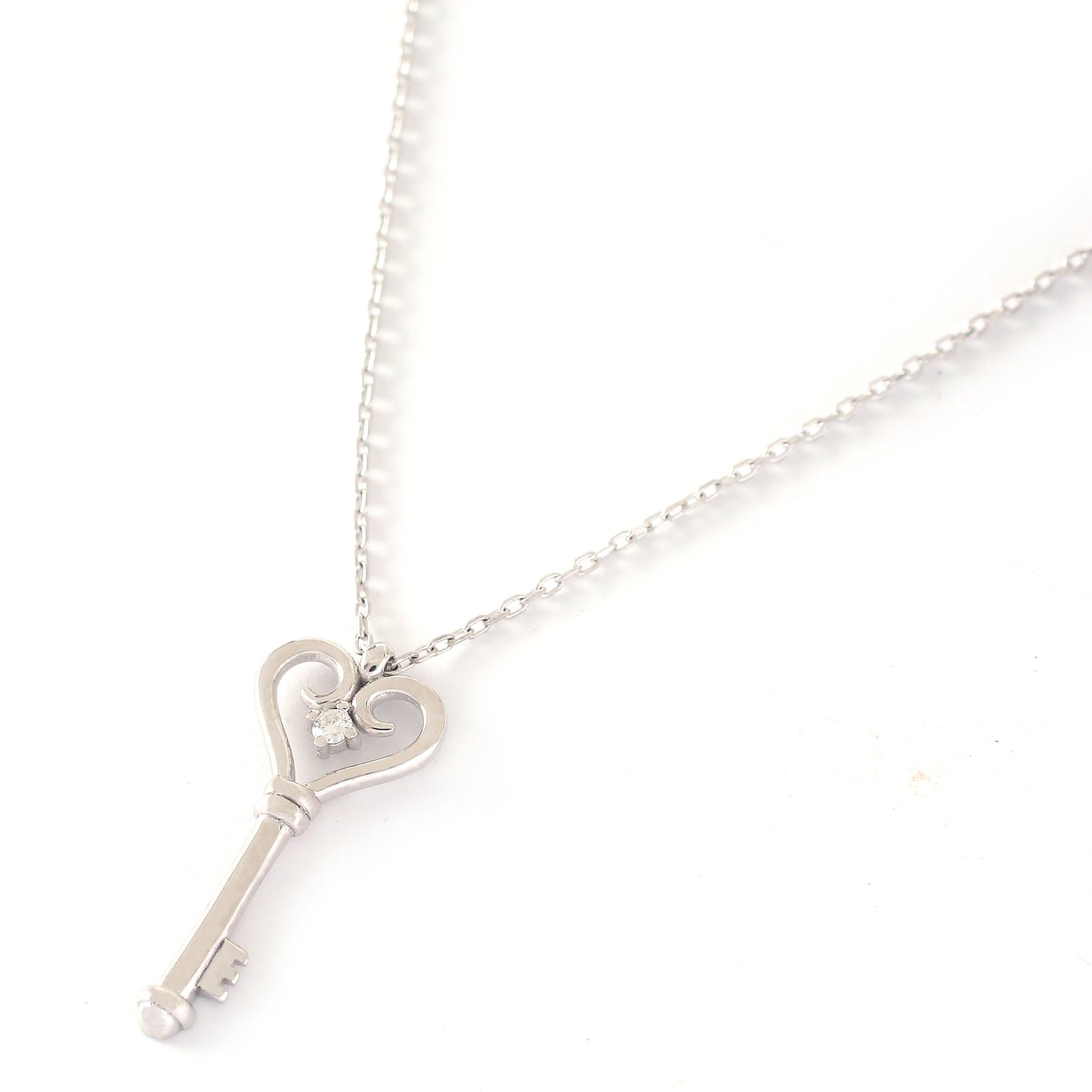 Diamond Key Pendant