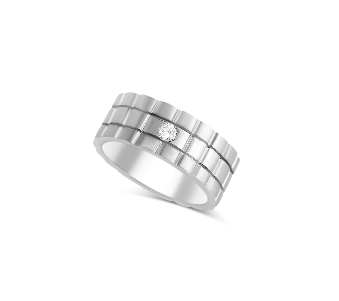 Quilted Silvery Band