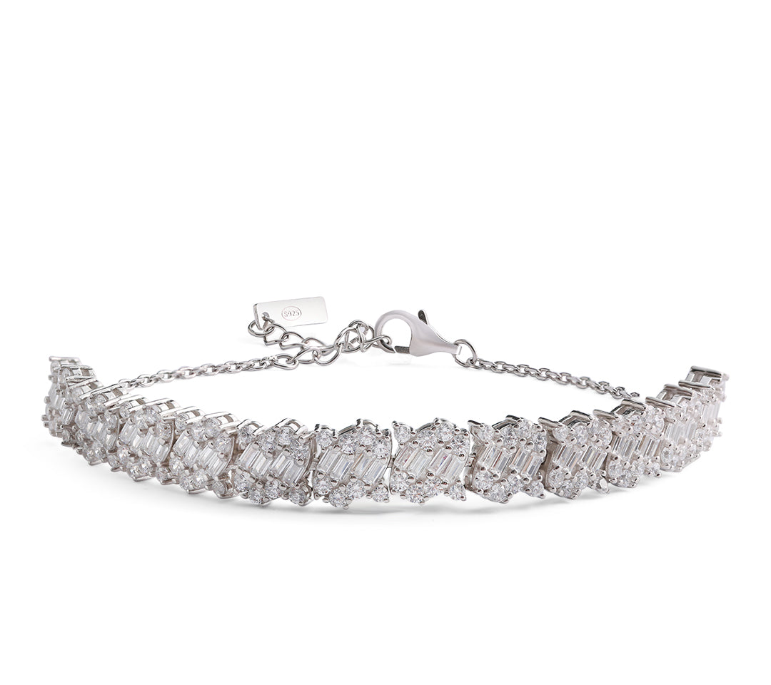 Silver Baguette Grace Bracelet