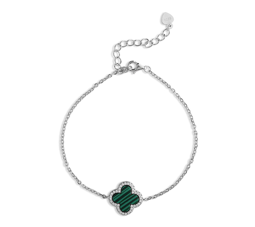 Clover Malachite Bracelet