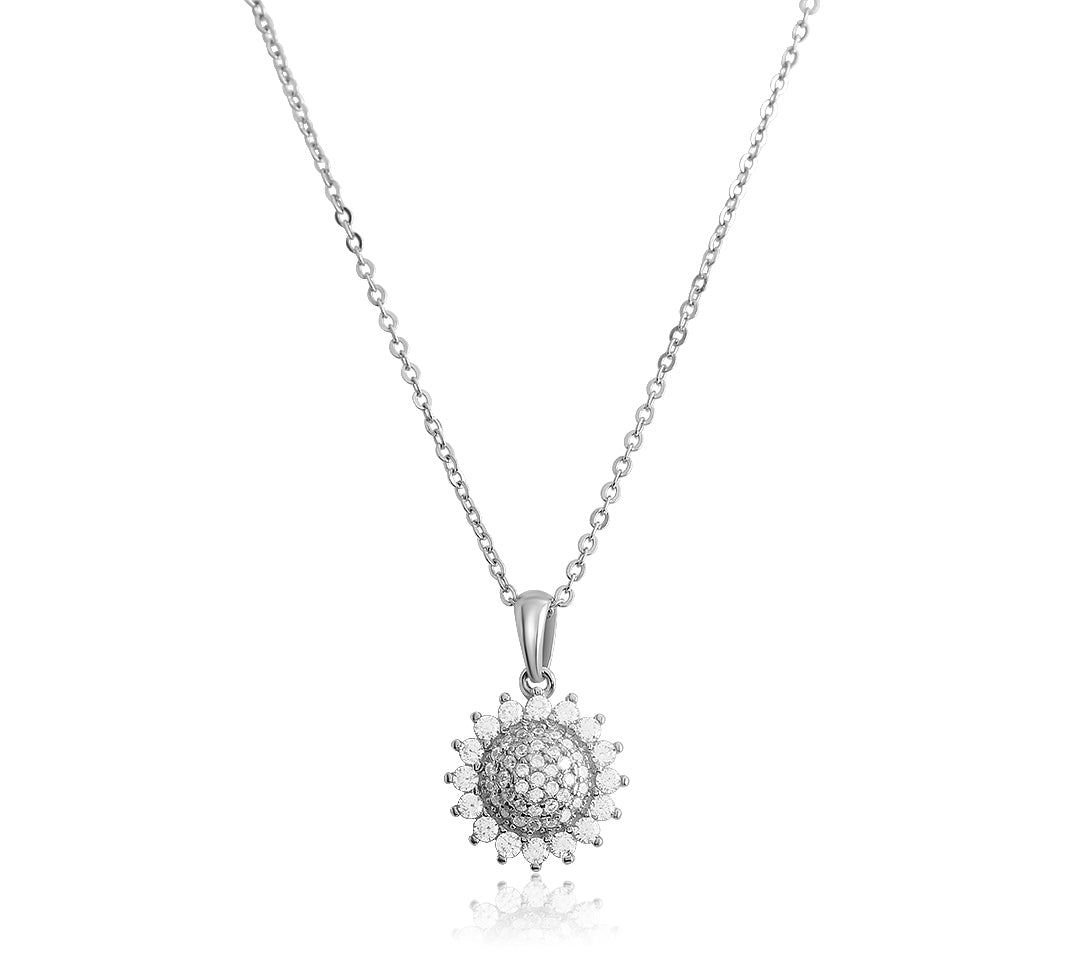 Zirconia Cluster Necklace