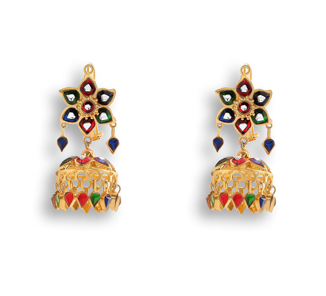 Sindhi Dhuri Kundan Earrings