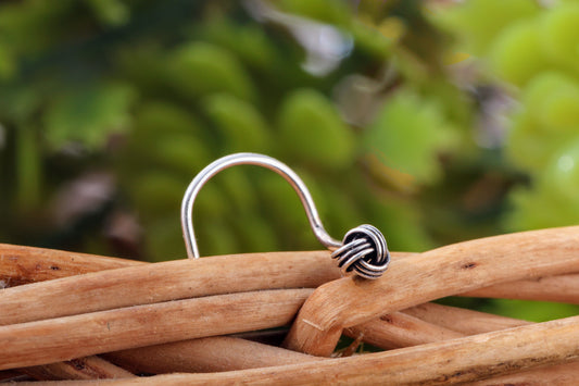 Knot Silver Nose Pin