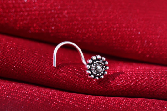 Gul Bahar Silver Nose Pin