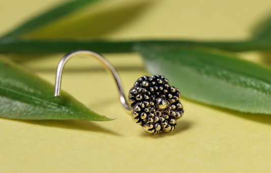 Carnation Silver Nose Pin