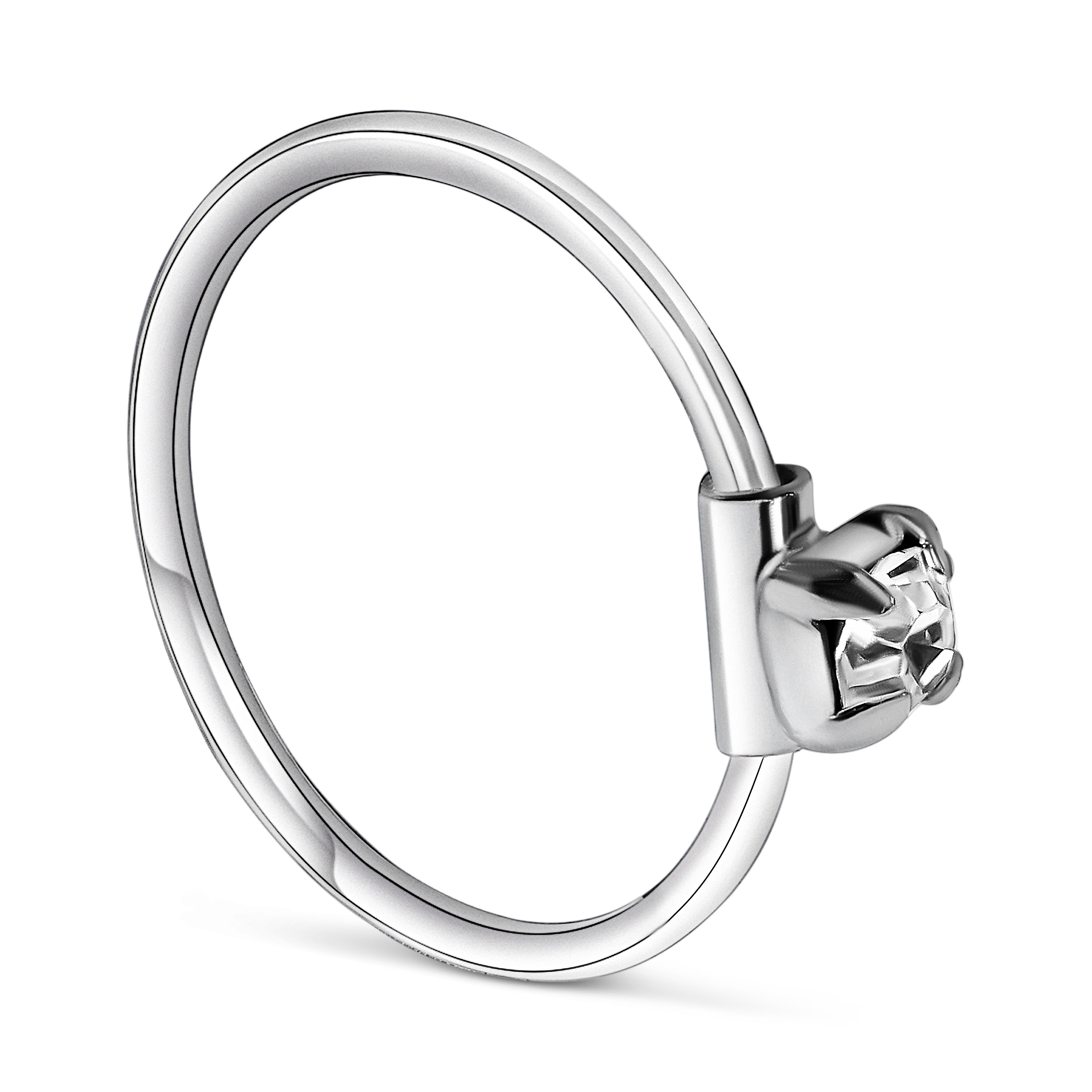 Zircon Classic Silver Nose Ring