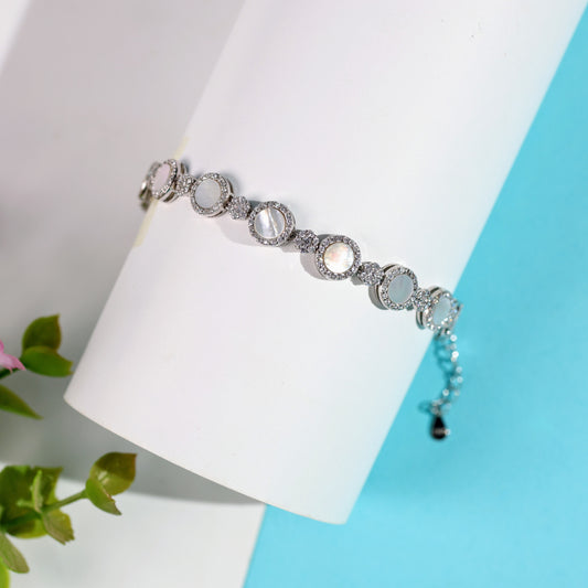 Mother of Pearl Silver Bracelet