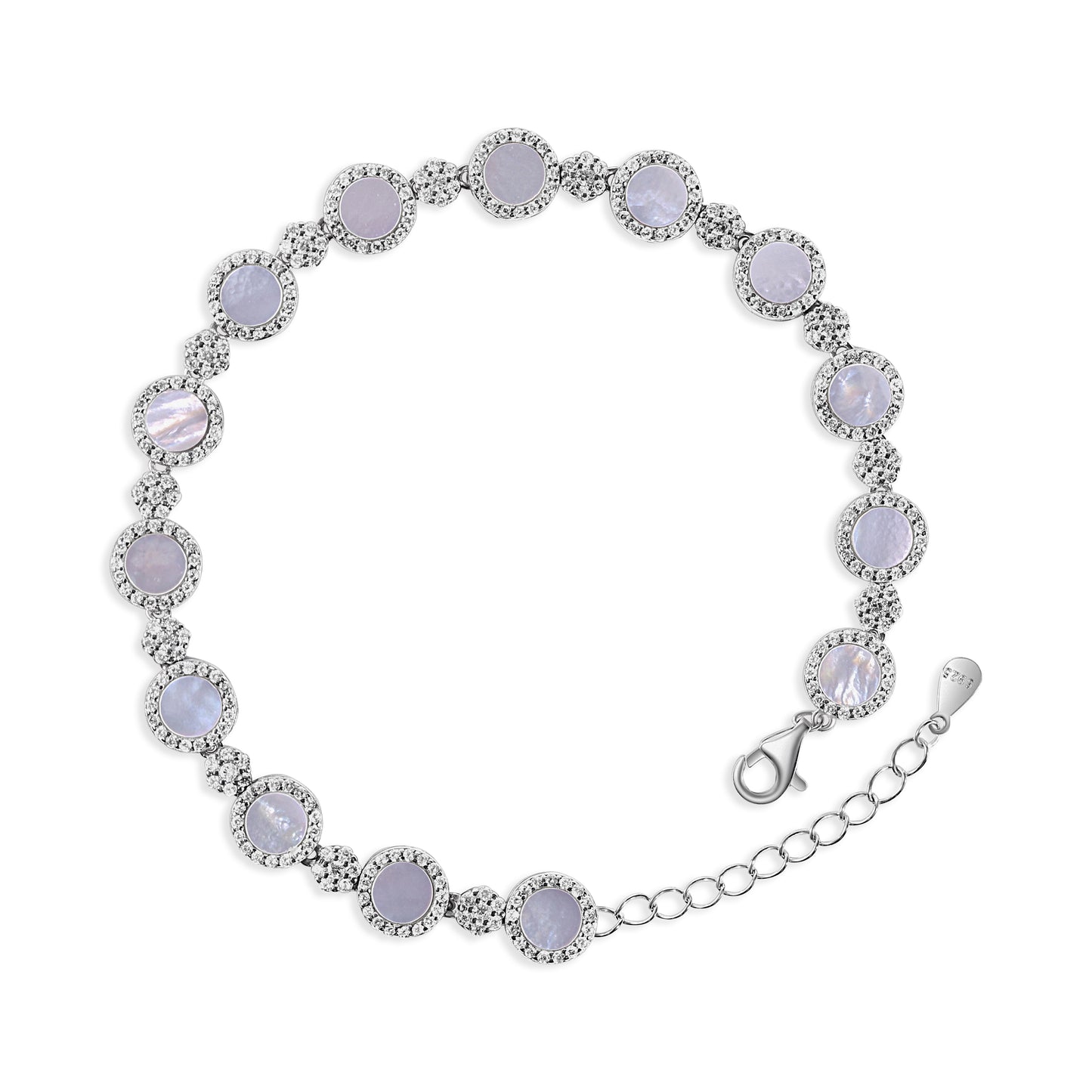 Mother of Pearl Silver Bracelet