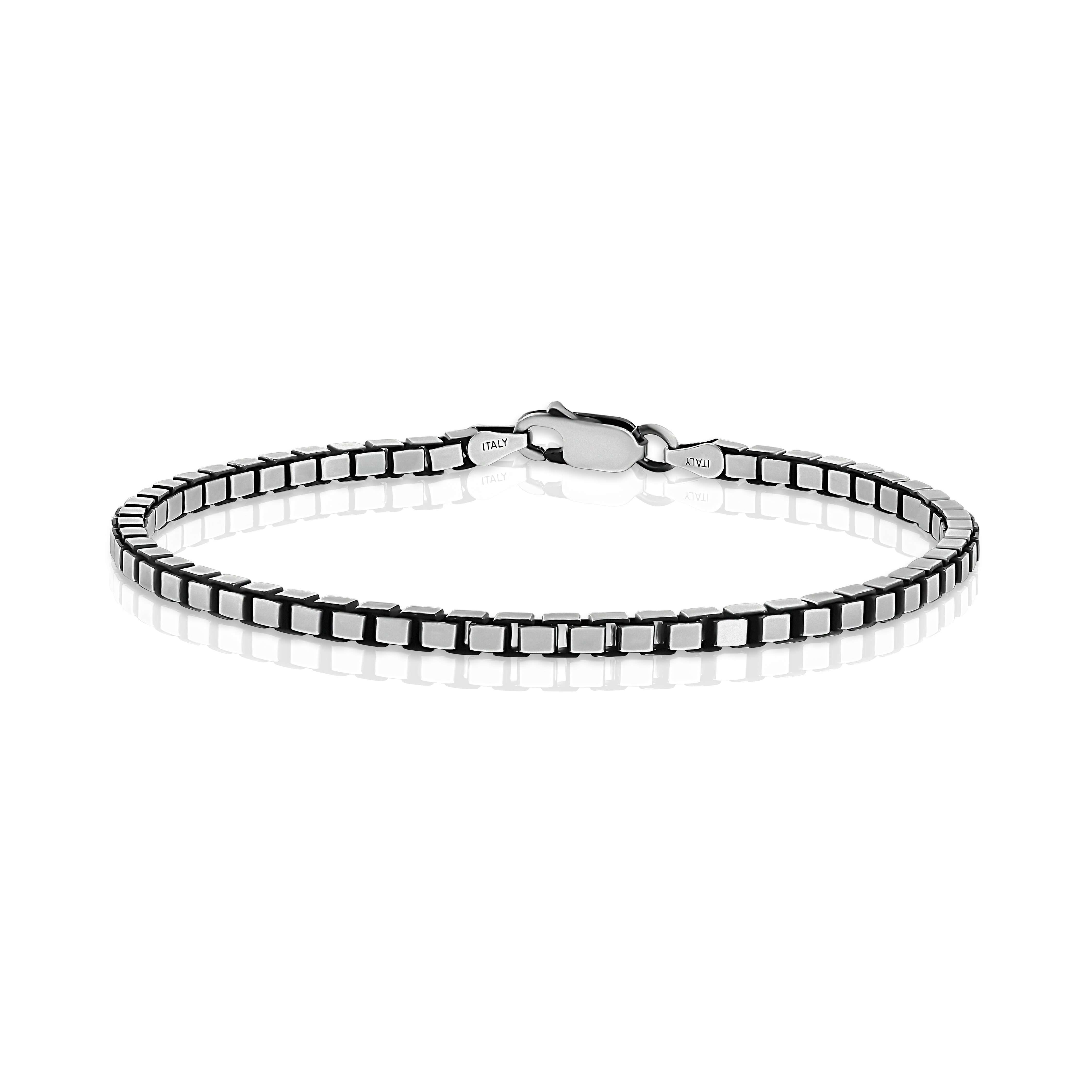 Silver Box Curb Bracelet