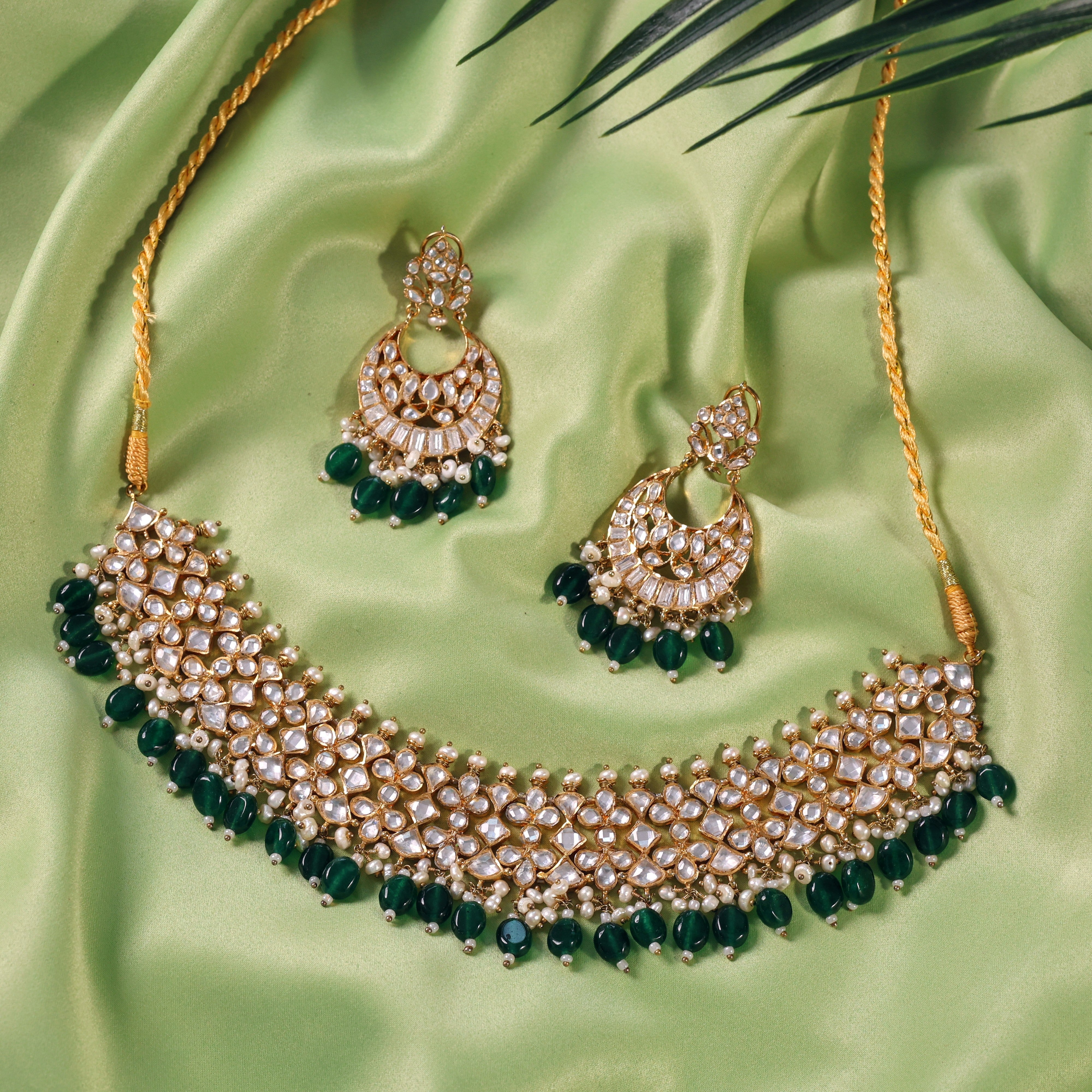Kundan Polki Necklace Set