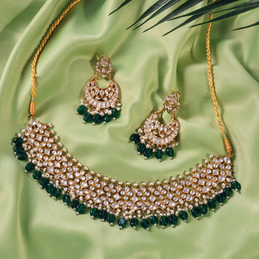 Kundan Polki Necklace Set