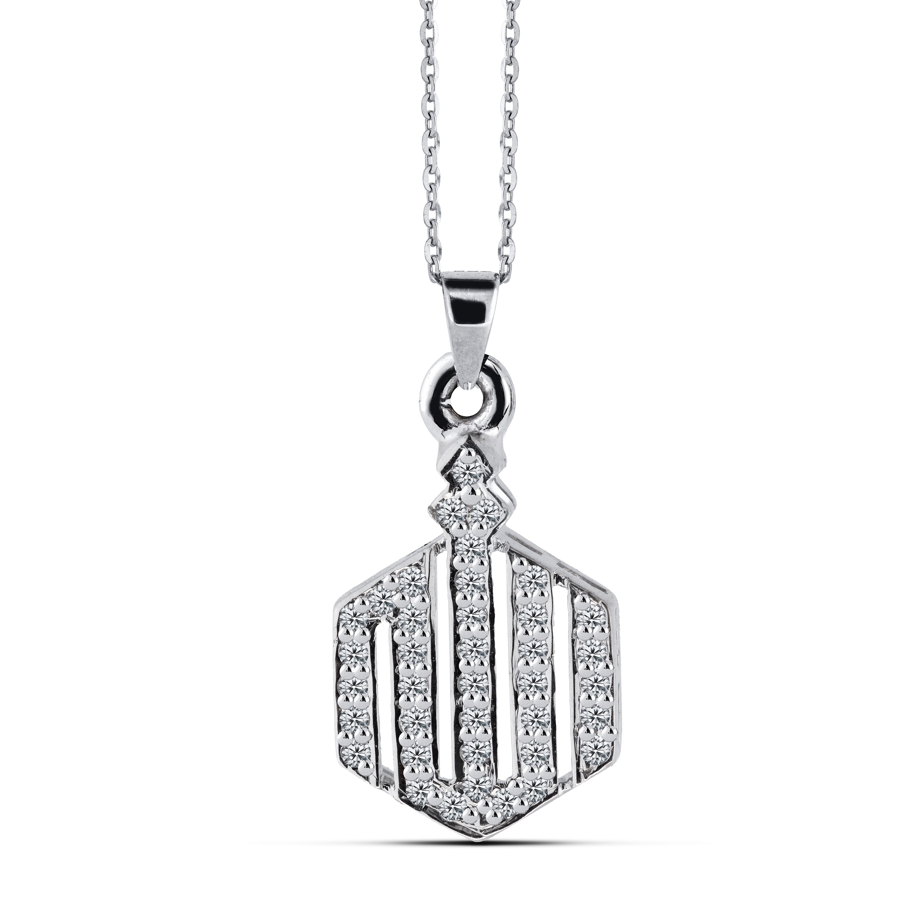 21k WhiteGold Allah Pendant