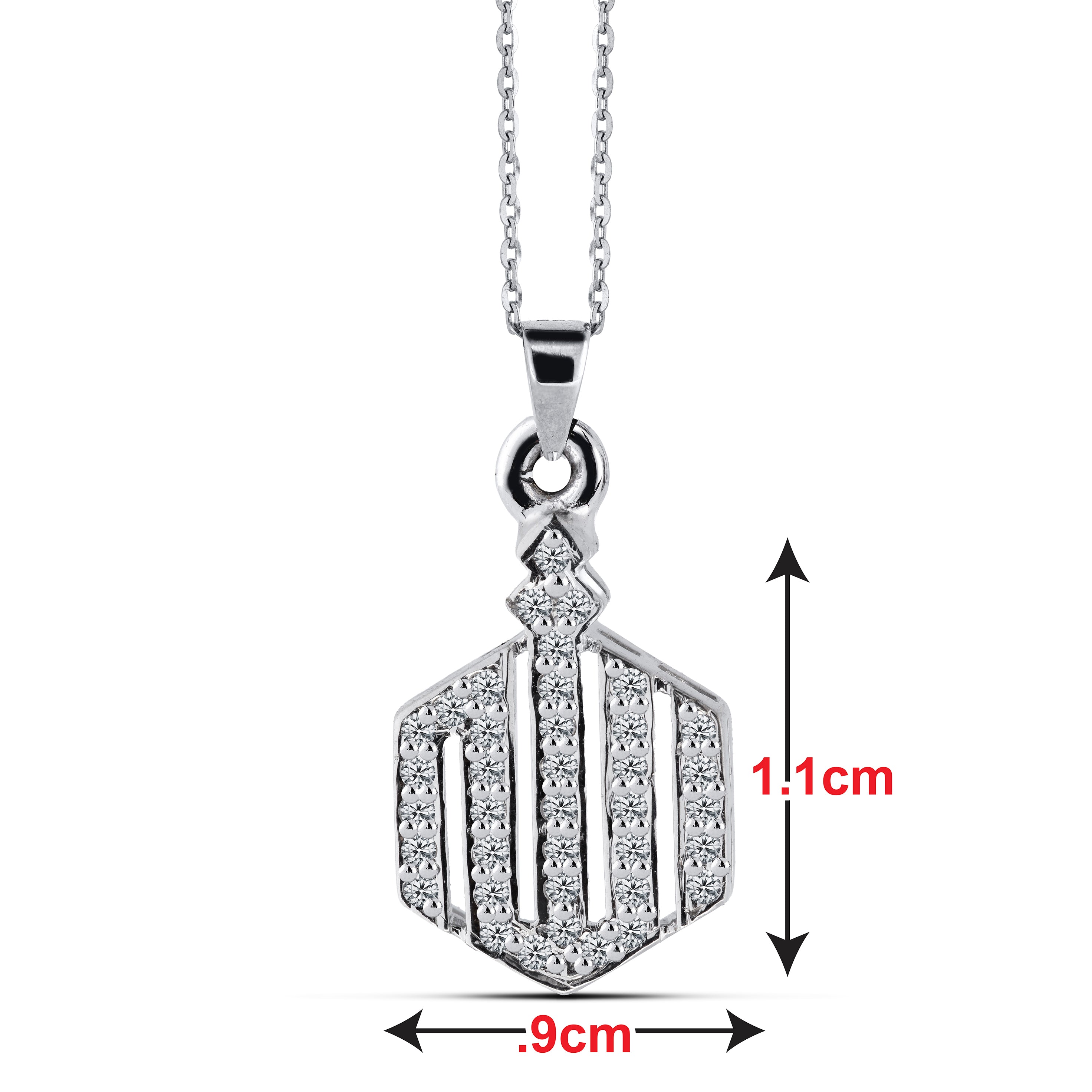 21k WhiteGold Allah Pendant