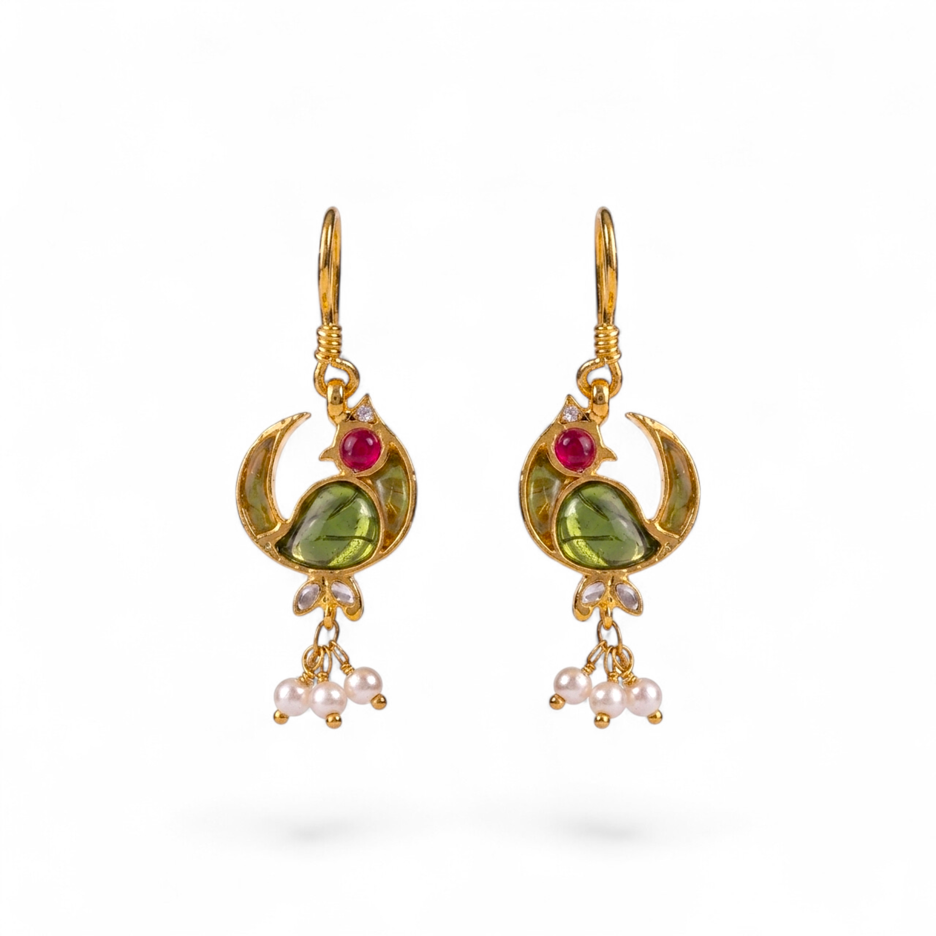 Hand Crafted Peacock Earrings