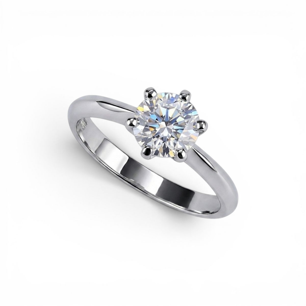 1 Carat Moissanite Diamond Ring