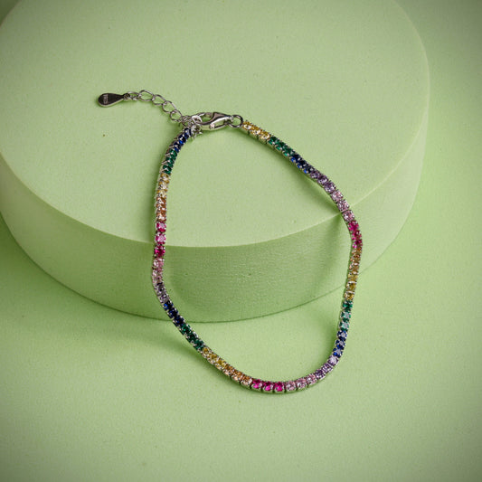 Rainbow Tennis Bracelet