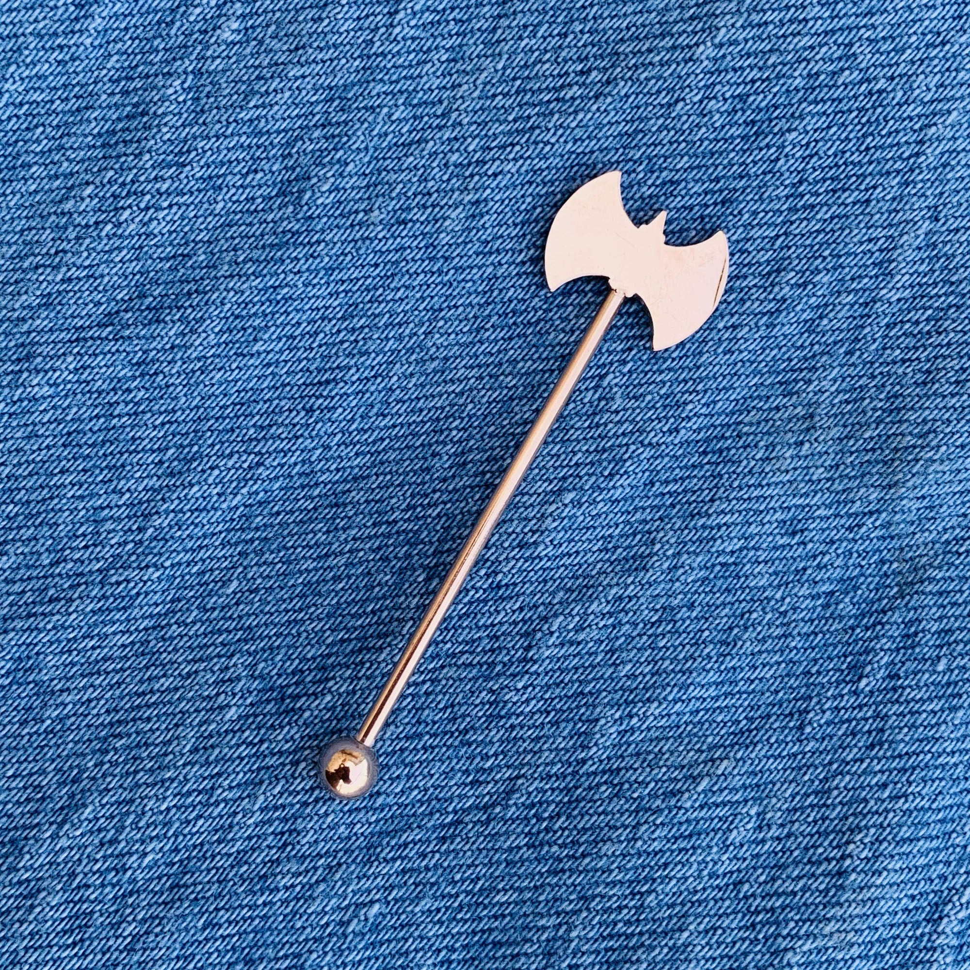 Axe Industrial Piercing ( Rose Gold )