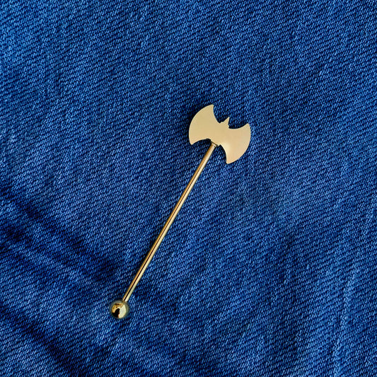 Axe Industrial Piercing (Gold Plated)