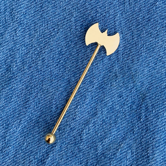 Gold Plated Axe Industrial barbell