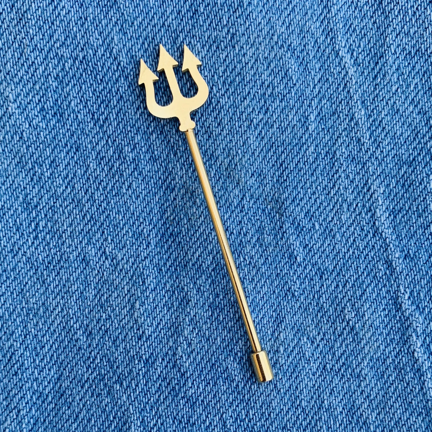 Trident Industrial Piercing ( Gold Plated)